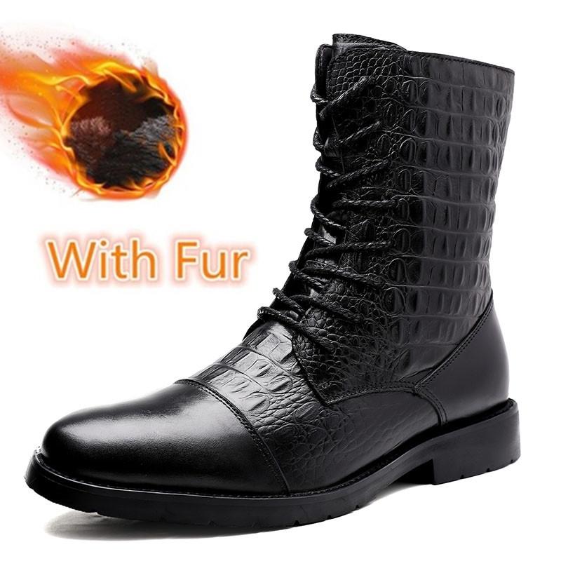 

Мужские ботинки Бренд Натуральная кожа Повседневные Боты Качество Мода Базовые Ботильоны Теплая Зимняя Снежная Обувь Мотоциклетные Ботинки Большой Размер 41