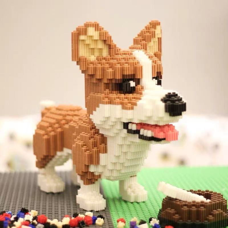 Çizgi Film Hayvan Yapı Blokları Yaratıcı Evcil Hayvan Köpek Kedi Montaj Oyuncağı Kendin Yap Eğitici Yapboz Oyuncakları Çocuklar İçin Doğum Günü Hediyeleri Ev Dekorasyonu