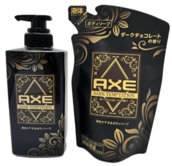 

[Bottle + Refill] AXE Dark Temptation Dark Chocolate Scent Body Soap Bottle 370g + Refill 280g