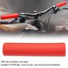 1 Pair   Handlebar Grips Anti Skid Shock Proof Silicone Bike Grip With End Plugs Red