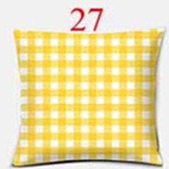 Bright Yellow Simple Geometric Series Pillow Gift Home Office Decoration  Bedroom Sofa Car Cushion Cover
