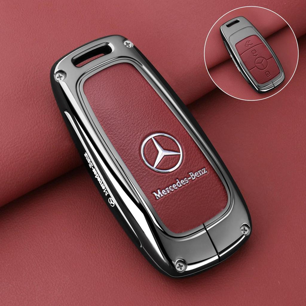 2025 Neue Leder Auto Schlüsselhülle Abdeckung Für Mercedes Benz A C E G Klasse GLC CLE CLA GLB GLS W177 W205 W213 W222 X167 AMG Schlüssel Schale P