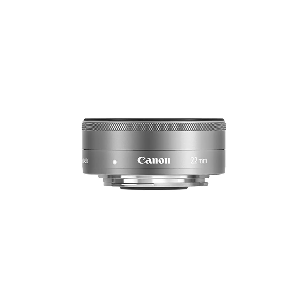 Canon EF-M22mm F2 STM Silver Wide-Angle Prime Lens (Compatible with Mirrorless Cameras) EF-M222STMSL