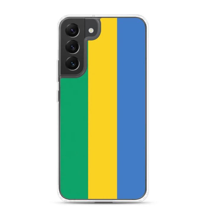 Telefondeksel - Samsung - Galaxy S22 Ultra - Gabons flagg - Mykt - Flerfarget
