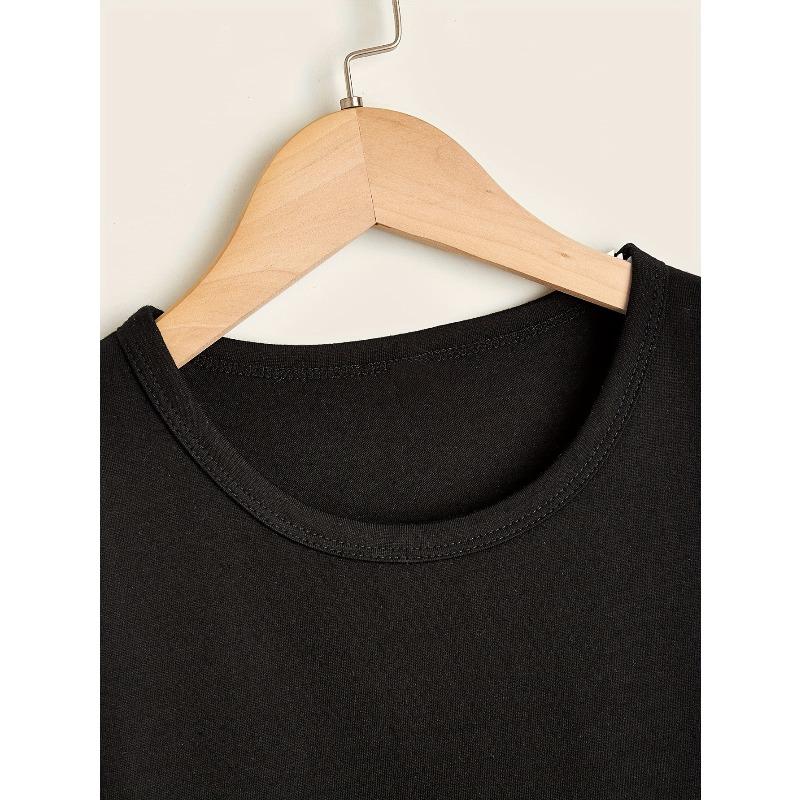 European Sizes I'm Three And Digging It Print Boys Creative T-shirt, Casual Lightweight Comfy Short Sleeve Crew Neck Tee Tops, Kids Clothings