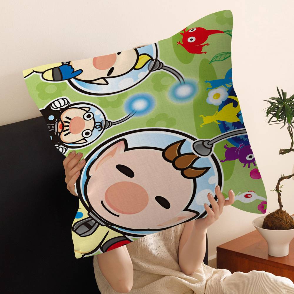 P-PikminS Stitch Lucky Dragon Pillow Cover Sofa Cushion Cover Home Room Decoration Children Gift