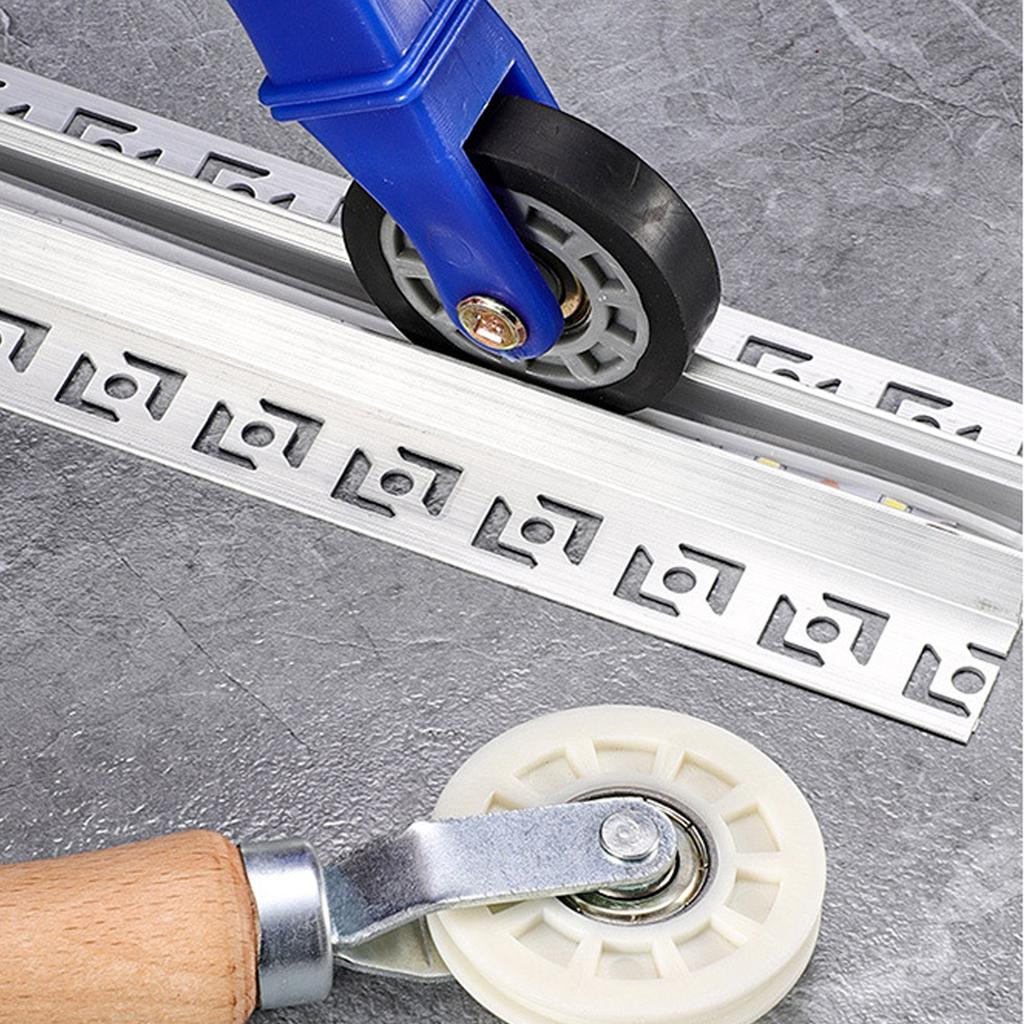 Rullo con manico in gomma 6/8/10 mm Strisce LED Luce Strumento di installazione Alluminio Nastro siliconico Fissaggio Asta rigida Supporto lampada