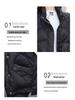 Women's Korean Style White Duck Down Vest - Autumn/Winter 2025, Short, Loose, Thickened, Versatile Sleeveless Outerwear