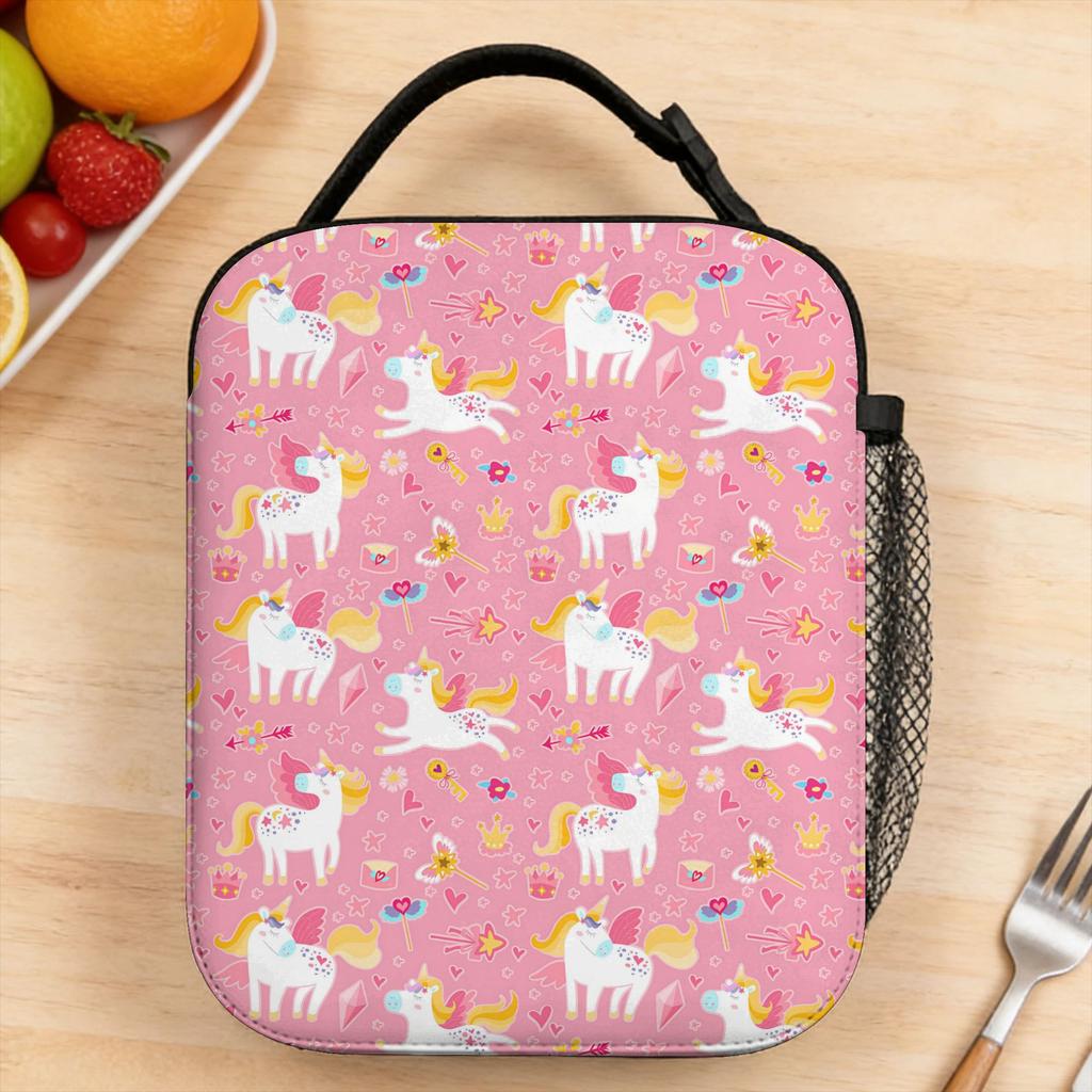 Horse Print Lunch Bag Travel Portable Insulated Thermal Tote Handbags For Unisex Oxford Graphic Design Cooler Bag