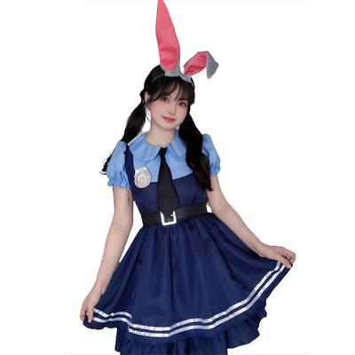 [Miffia] Helovino Cosplay Mielas Triušis Policininkas Cosplay Kostiumas Lolitos Suknelė Moteriškas 5 dalių Rinkinys Anime Gyvūnas Metropolio Cosplay Zootopia Cosplay