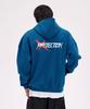 Astral Projection Projection X Oversized Wide Shoulder Zip-Up Hoodie_Teal Blue