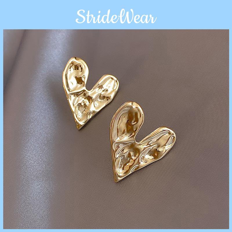 Simple Elegant And Gold Heart Shape Earrings For Women Trendy Fashion Jewelry