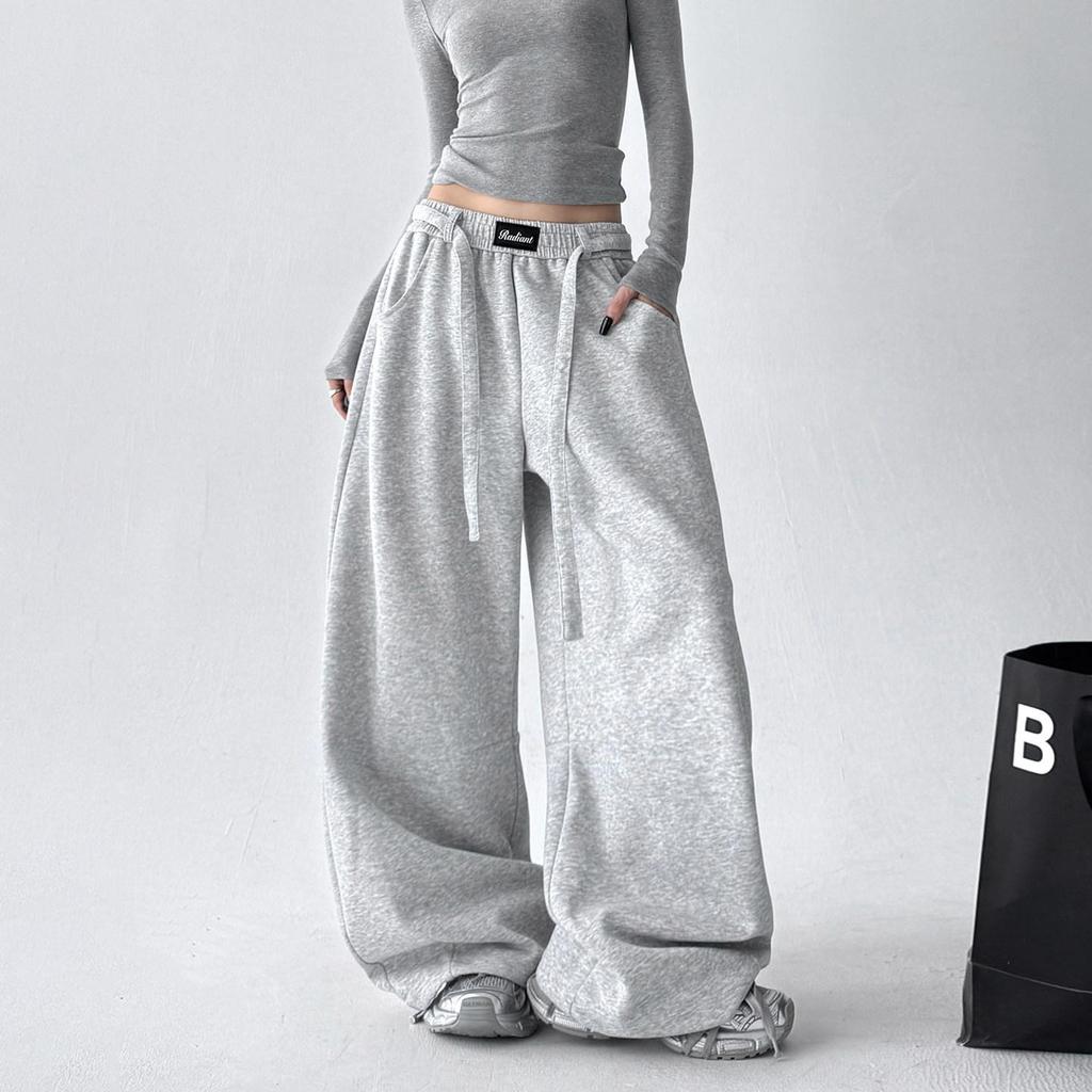 Women's Wide-Leg Casual Pants 2026 Spring/Autumn New Versatile Straight-Leg Slimming Loose Sports Trousers