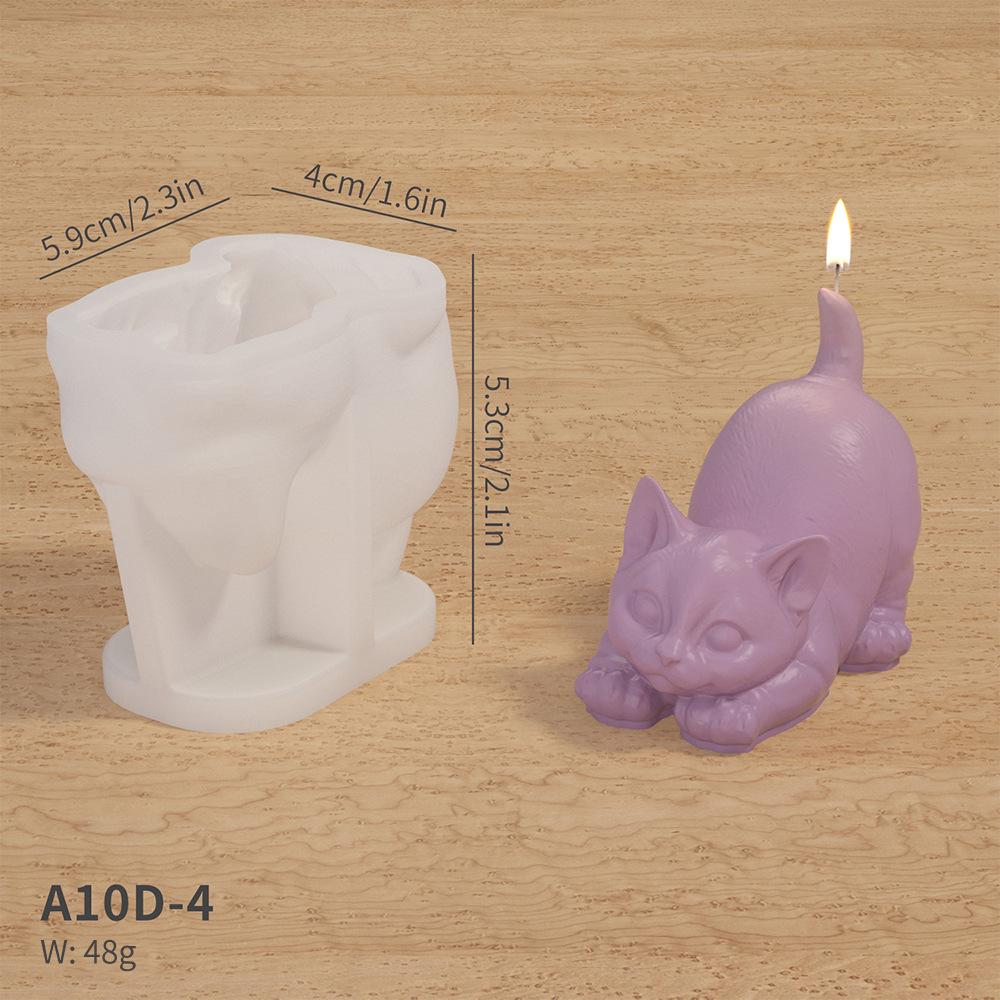 3D Kitten Mold Silicone for Flowers, Plaster, Epoxy & Scented Candles
