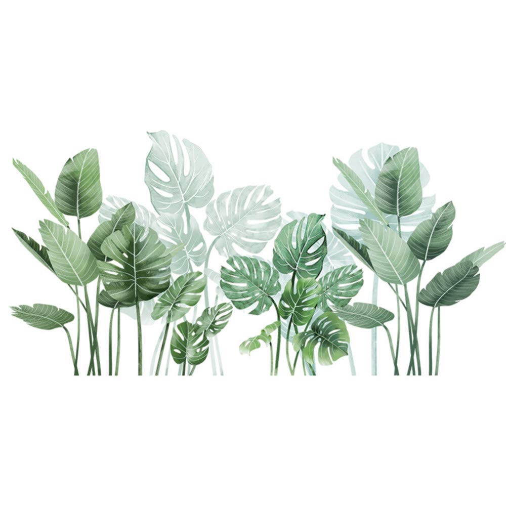 

Зеленые листья растения настенные наклейки деколь детский декор искусство для дома 3090CM2PCS набор