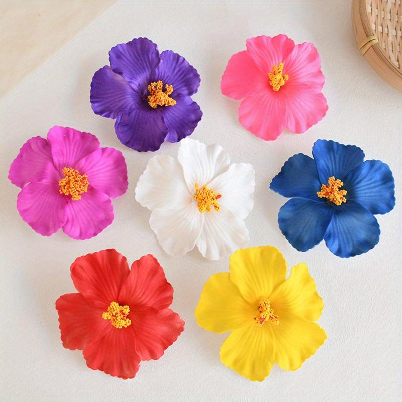 5Pcs Hawaiian Flower Hair Clip Summer Beach Birthday Party Wedding Decoration Artificial Egg Flowers Hairpin Accessories Women's Hair Accessories