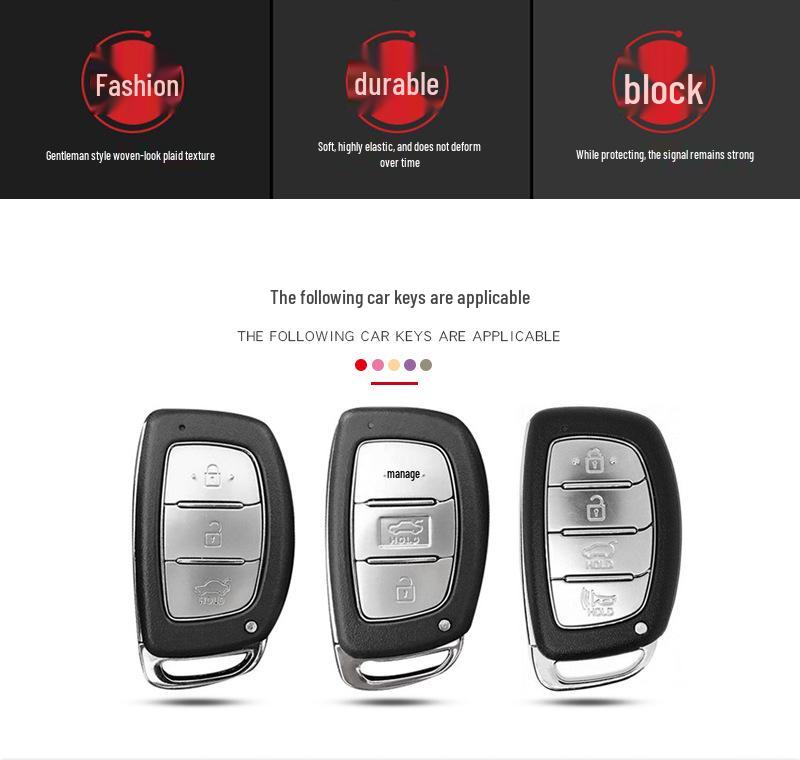 Key Case for Hyundai: Compatible with Elantra, Mistra, Ix25, Tucson, Reina, Sonata