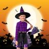 Enchanting Witch Dresses Up Set Eye Catching Witch Costume Set Portable Witch Costume Set For Halloween Parties