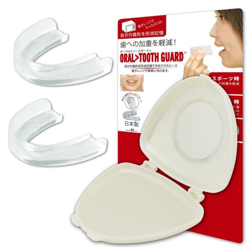 OLUAGE [Made In Japan] Oral Tooth Guard Mouthpiece for Teeth Grinding, Snoring, Sports, Clenching, and Sleep, 2-Piece Set with Case, Unisex, One Size