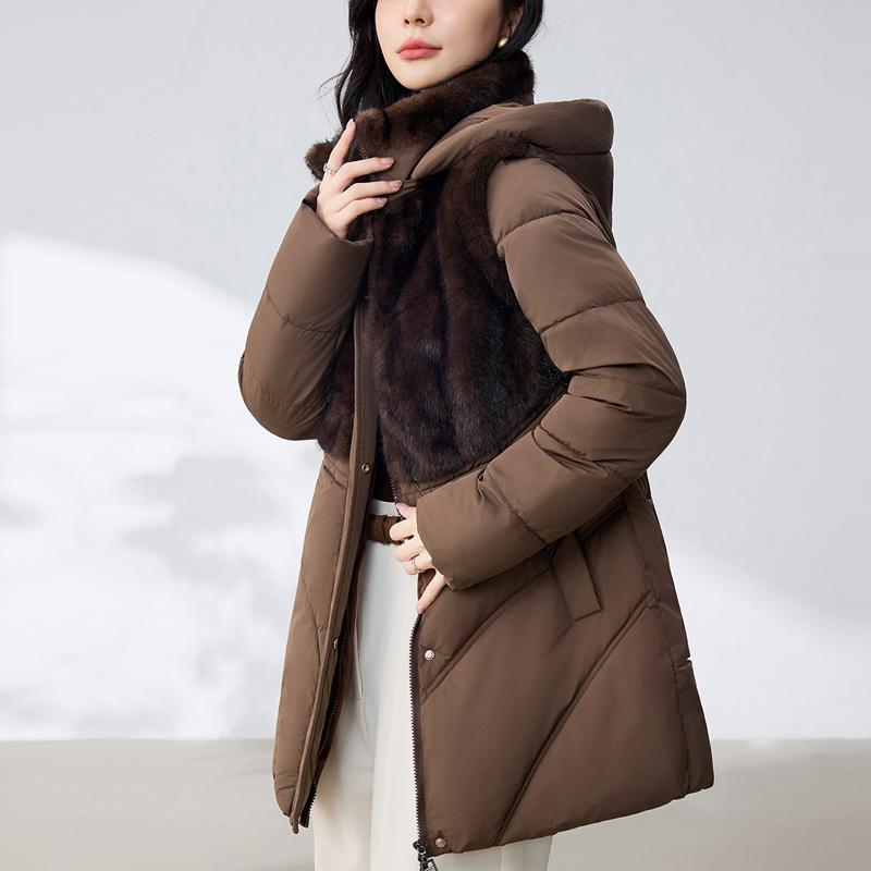 Sleeves Detachable Fashion Woman Parkas Winter Coats Hooded Thick Warm Women's Jackets