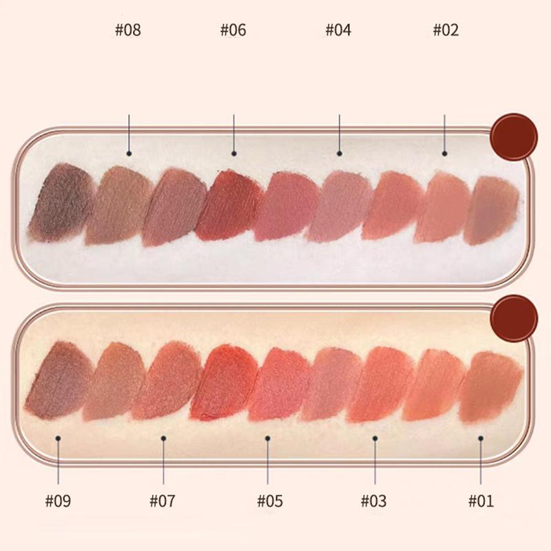 Flower Velvet Matte Lip Gloss Know Sexy Powder Mist Lip Mud Waterproof Lasting Liquid Blush Brown Lipstick Cosmetics Makeup
