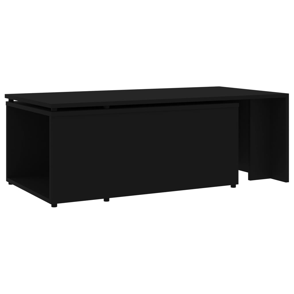 Coffee Table Black 150x50x35 Cm Particleboard