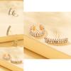Trendy Asymmetric Double Row Rhinestone Earrings Set For Women Summer 2022