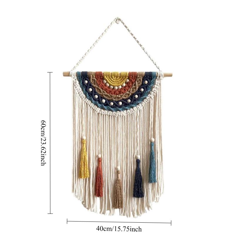 1/2pcs Colorful Cotton Rope Wall Hangings Home Decorations Bohemian Style Hand-woven Tapestries Photo Props