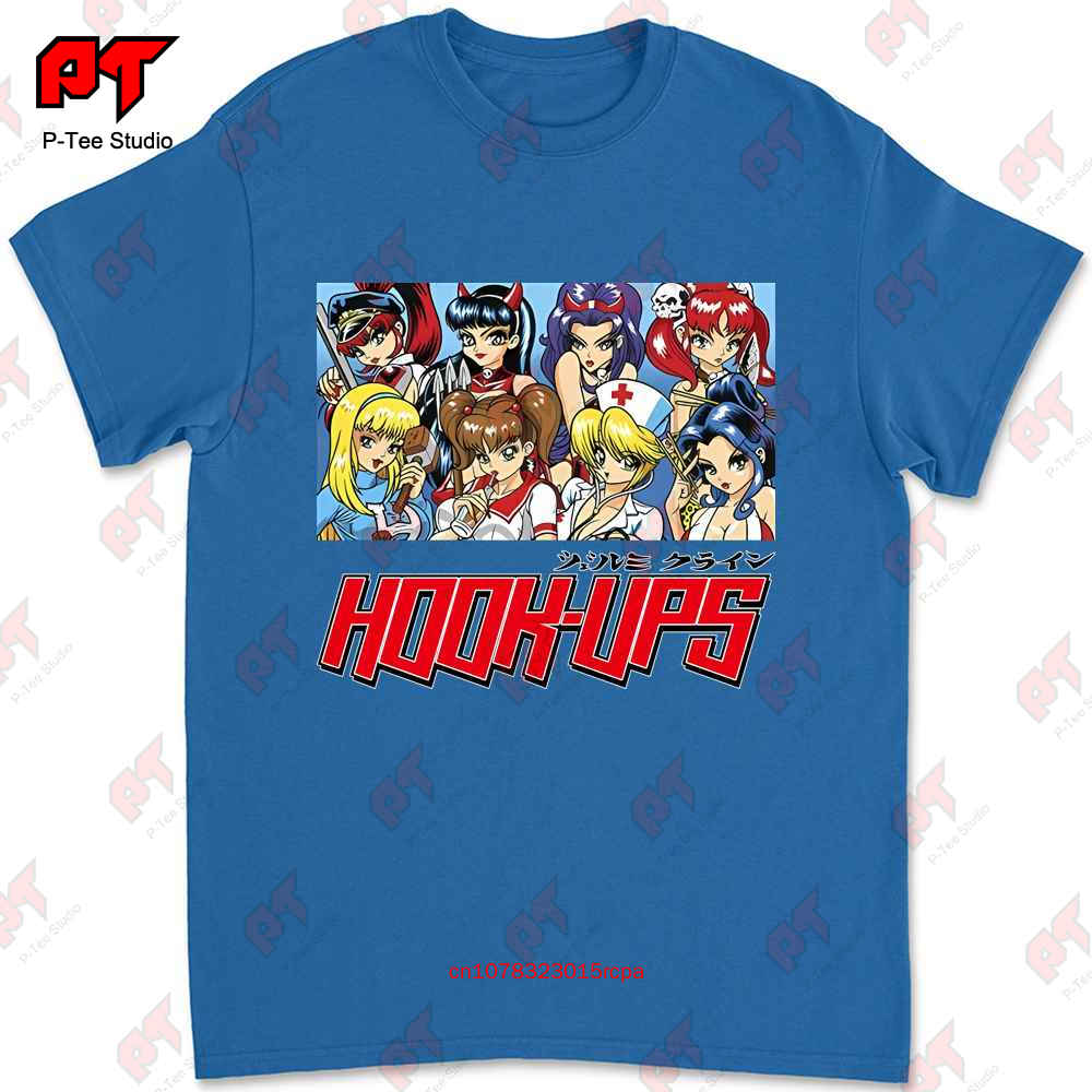 Hook Ups Skateboard Anime Girls Tshirt G02Q