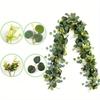 1 ks Simulované listy eukalyptu Květní poupata kamélie a gypsophily Ratanová dekorace pro venkovní nádvoří Terasu Zahradu Domácí Večírek Sváteční Dekorace