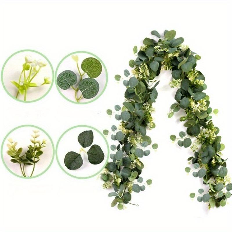1 ks Simulované listy eukalyptu Květní poupata kamélie a gypsophily Ratanová dekorace pro venkovní nádvoří Terasu Zahradu Domácí Večírek Sváteční Dekorace