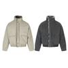 Magic Bear Winter Warm Puffer Jacket Fleece Lined Bomber Coat Street Style Couple Outwear