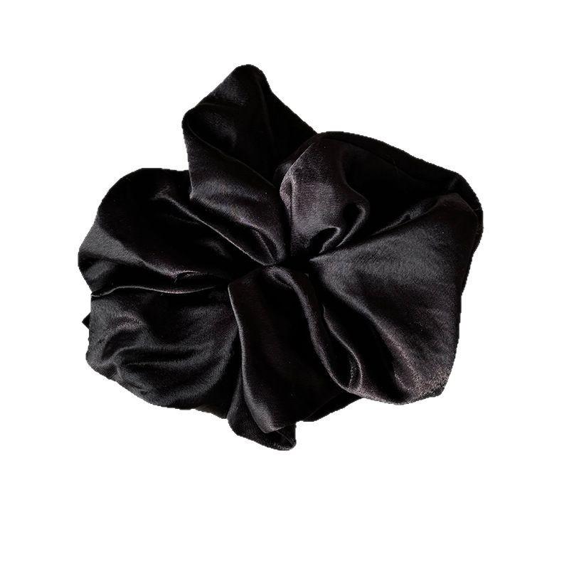 French Satin Silky Large Intestine Hair Band, Women's Bun Hair, Elastic Hair Band, High-elasticity Ponytail Hair Tie, Hair Accessory