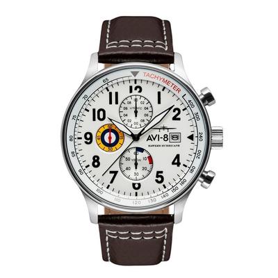 Hawker Hurricane Classic Chronograph Klassisches weißes Zifferblatt Quarz AV-4011-01 Herrenuhr