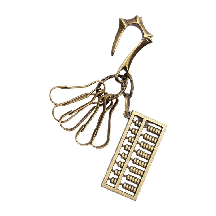 

Multifunctional Retro Abacus Keychain Zinc Alloy Key Holder Vintage Charm Pendant Decoration For Practical Use мідний