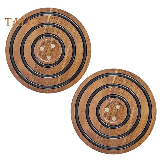 

Магнитная подставка под кастрюлю, набор, термостойкая деревянная подставка под горячее с противоскользящими силиконовыми кольцами, нескользящие подставки для горячих кастрюль 2pcs