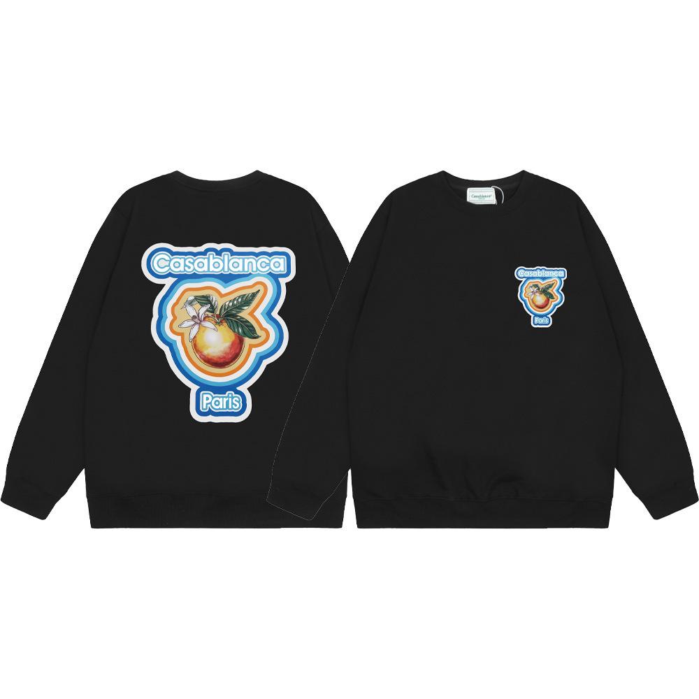 Grenzüberschreitende trendige Marke Casablanca Casablanca Buchstabe gemaltes Print 380g Herren- und Damen- Rundhals-Pullover