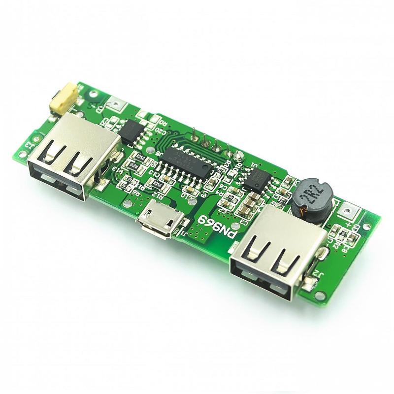 LED Dual USB 5V 2.4A Micro/Type-C USB Mobile Power Bank 18650 Charging Module Lithium Battery Charger Board Circuit Protection