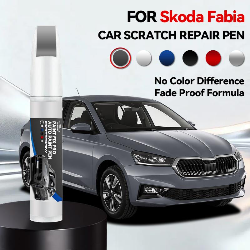 Pro Škoda Fabia 1999-2025 6Y 5J NJ HB Opravný pero na lak Dotykové pero Odstraňovač škrábanců DIY Autopříslušenství Černá Bílá Stříbrná Modrá Červená