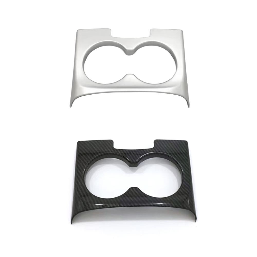 ABS Matte Silver Car Front Central Control Water Cup Bottle Holder Cover Trim Accessories Fit For Citroen C5 Aircross 2018-2022