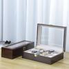 Watch Box, Wooden Watch Organizer, High-end Watch Storage Box, 10 Slots Display Case with Large Glass Lid,  Ideal Gift