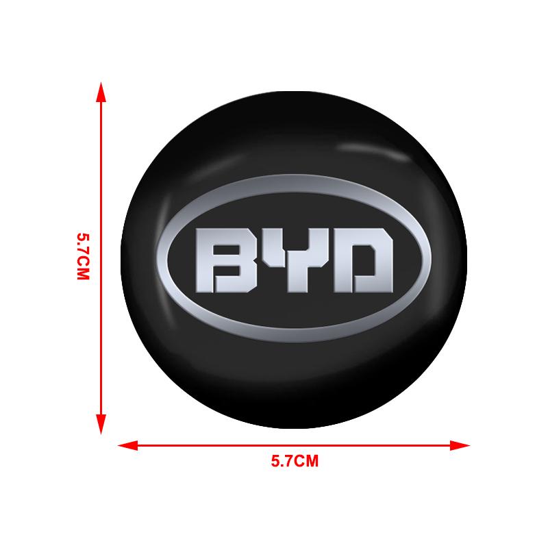 4Pc 56mm Car Wheel Stickers Center Hub Cap Car Emblem Badge Decal For BYD F3 I3 F0 F6 S6 S8 E5 E6 G3 G6 L3 S7 M6 Tang Song Qing