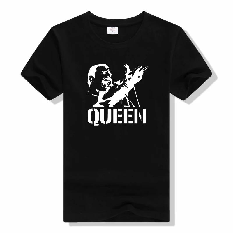 Glitter Rock Band Queen t shirt summer tops streetwear o-neck aesthetic t-shirt punk top tee Short Sleeves cotton T-shirts