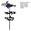 Garden Witch Sculpture Wind Spinner Halloween Resin Statue Stake Spooky Bats Spinner for Yard And Outdoor Art Lawn Pathway Decor Festive Ornaments