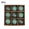 Shimmering 8CM Christmas Ball Ornaments Set of 9 for Festive Tree Decor
