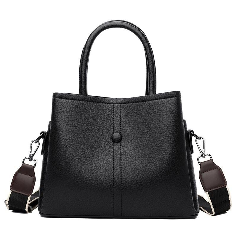 Trendy And Fashionable Black Khaki Or Off White Women s Crossbody Tote Bag Black