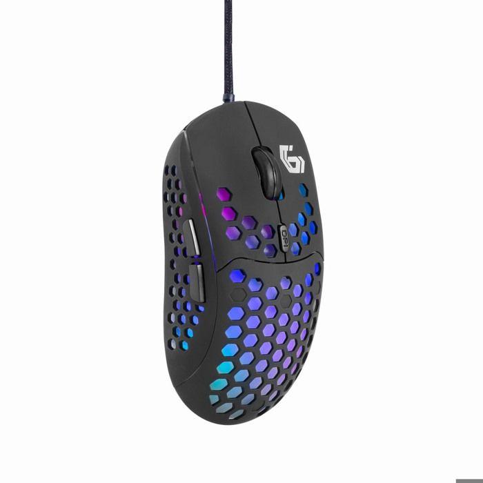 Gembird Souris De Jeu USB Avec Rétroéclairage RGB, 6 Boutons, Conception Ergonomique, DPI Réglable Jusqu'à 7200 Pour Une Précision
