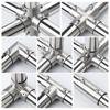 Pipe Fitting Connector, Fit 1 Inch(25mm) OD Pipe Stainless Steel Structural Pipe Connector Chain Link Fence Clamp