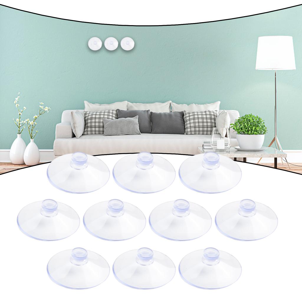 10PCS Transparent Suction Cups for Hanging Wall Hooks In For Kitchen and Bathroom Suitable for Glass Casement Surfaces
