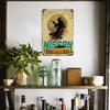 Auto Giapponesi d'Epoca Samurai Poster Latta Metallo Cartello Targhetta Giappone Corse Casa Club Jdm Auto Gtr Anime Luna Decorazione Murale Estetica
